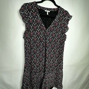 Joie Jamira Flutter Sleeve Dress in Caviar